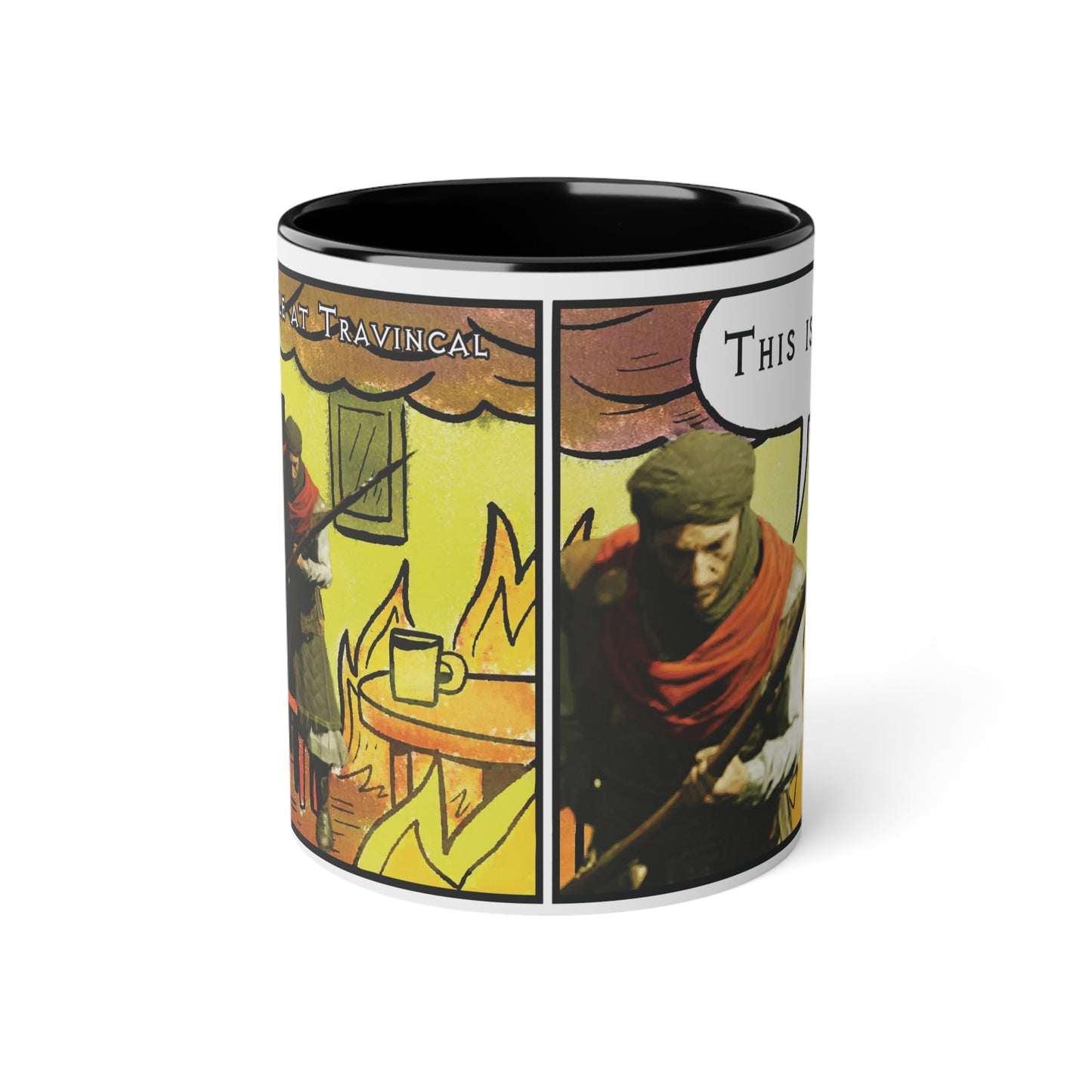 EU Product - "This is fine" Travincal 11oz Coffee Mug – For Diablo II Resurrected Players and Coffee Lovers