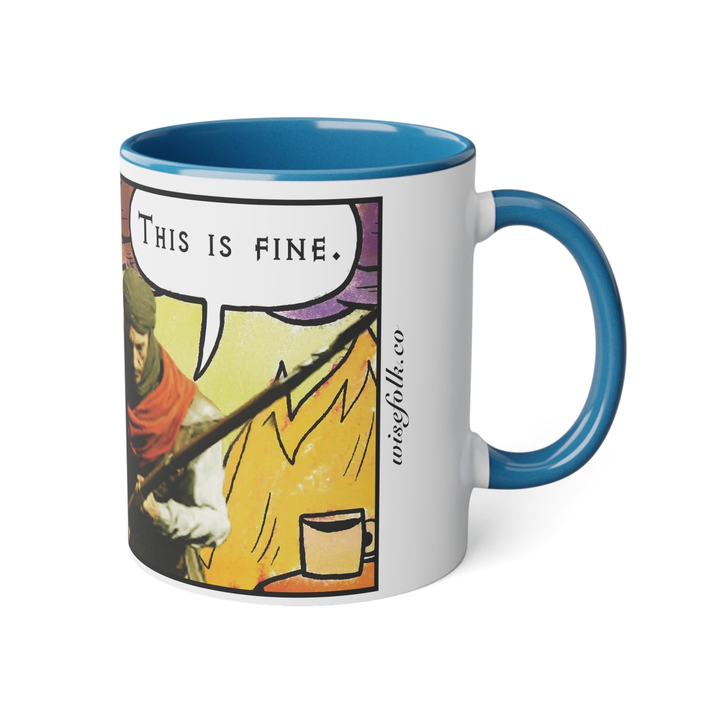 EU Product - "This is fine" Travincal 11oz Coffee Mug – For Diablo II Resurrected Players and Coffee Lovers