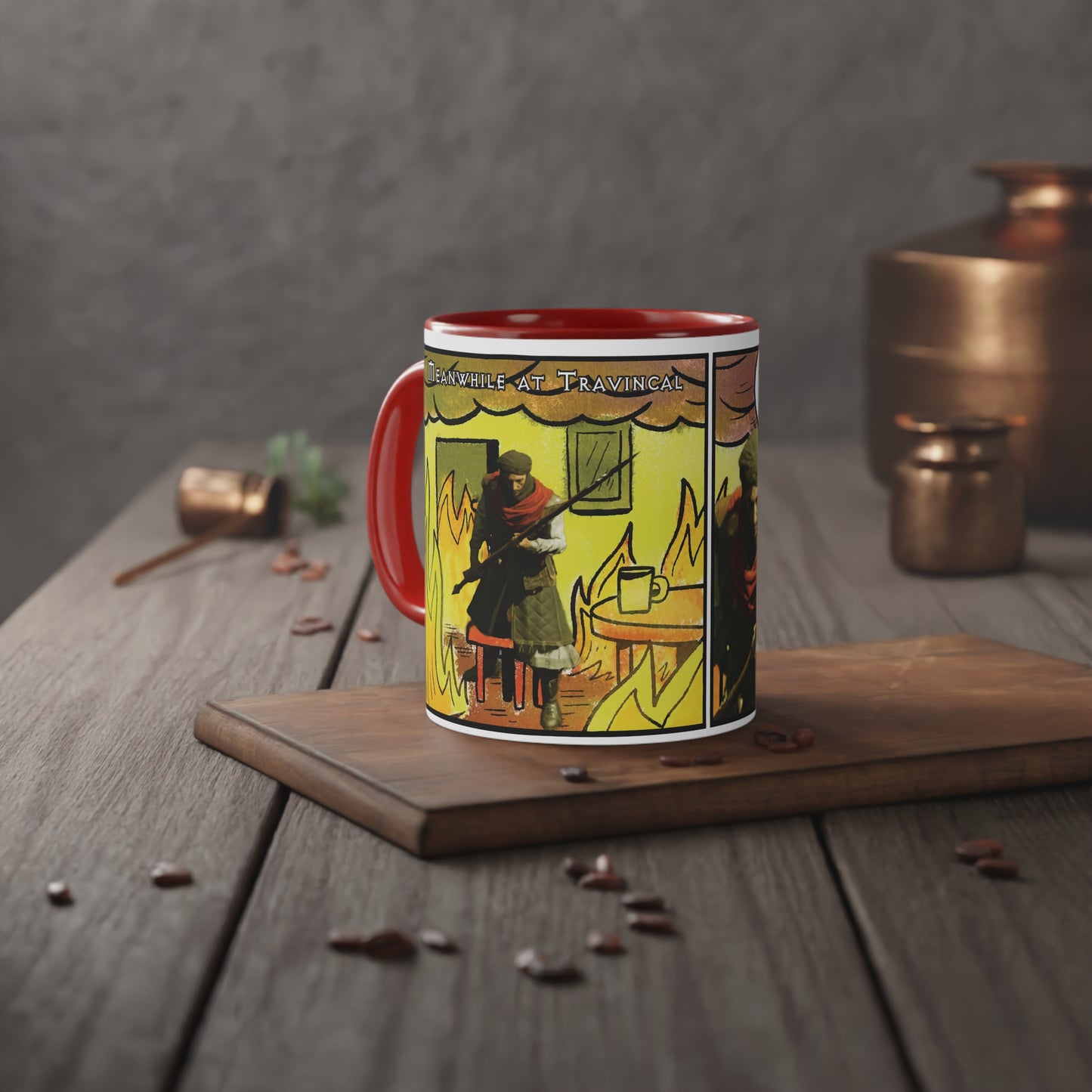 EU Product - "This is fine" Travincal 11oz Coffee Mug – For Diablo II Resurrected Players and Coffee Lovers