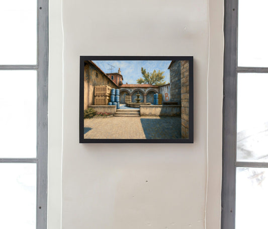 De_Inferno Bombsite B - Counter-Strike Art Digital Painting Poster Framed Wall Print