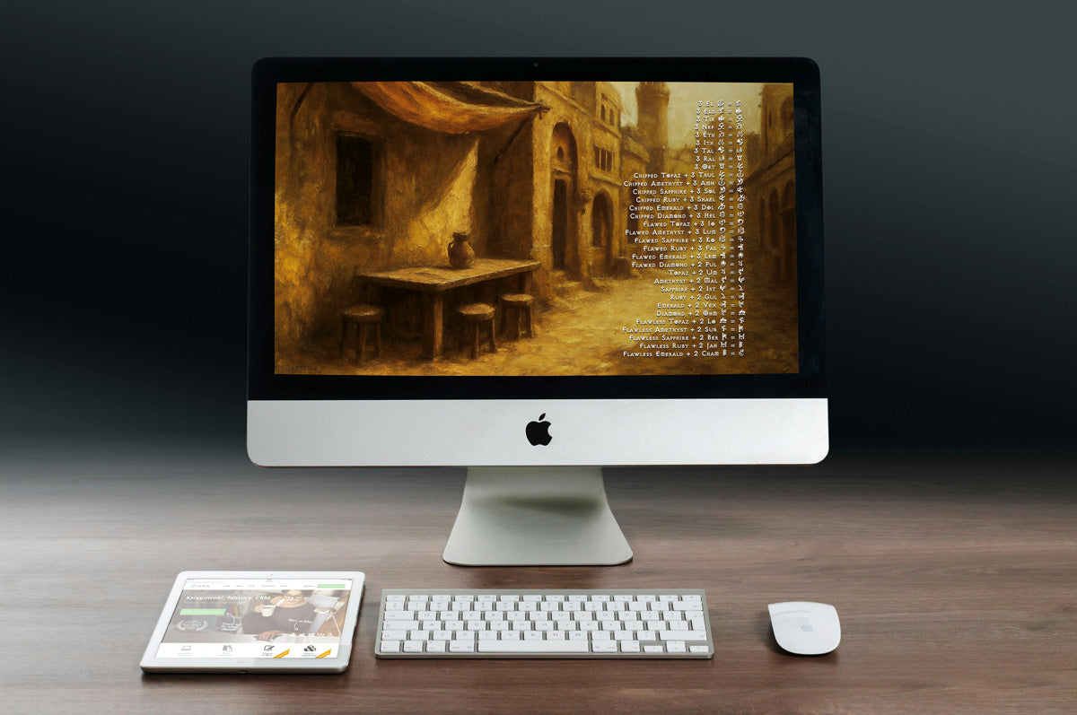 Diablo II Resurrected Horadric Cube Recipe Act 2 Lut Gholein Style Wallpaper - Digital Files