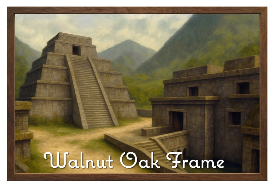 De_Aztec Bombsite B - Counter-Strike Art Digital Painting Poser Framed Wall Print