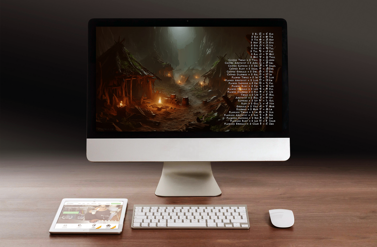 Diablo II Resurrected Horadric Cube Recipe Wallpaper - Digital Files