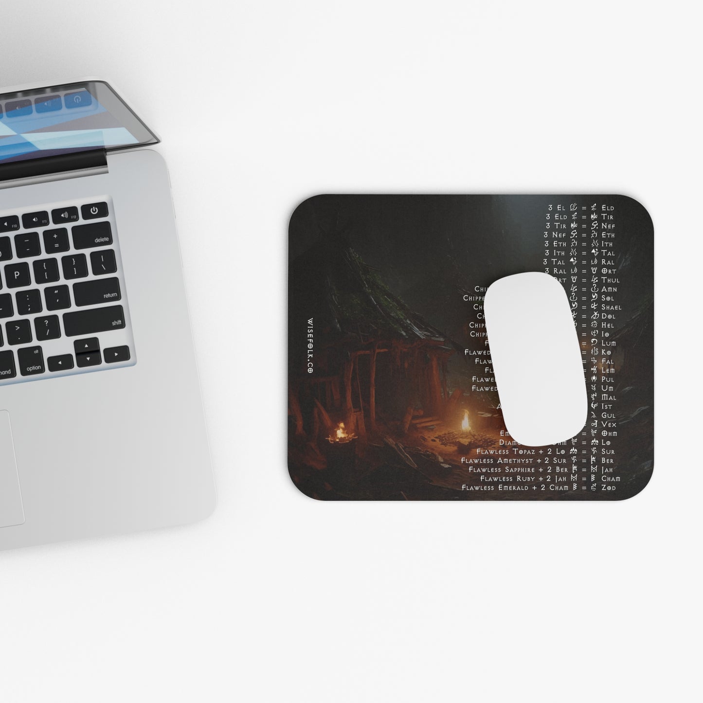 Diablo II Resurrected Horadric Cube Recipes Square Gamer Mouse Pad
