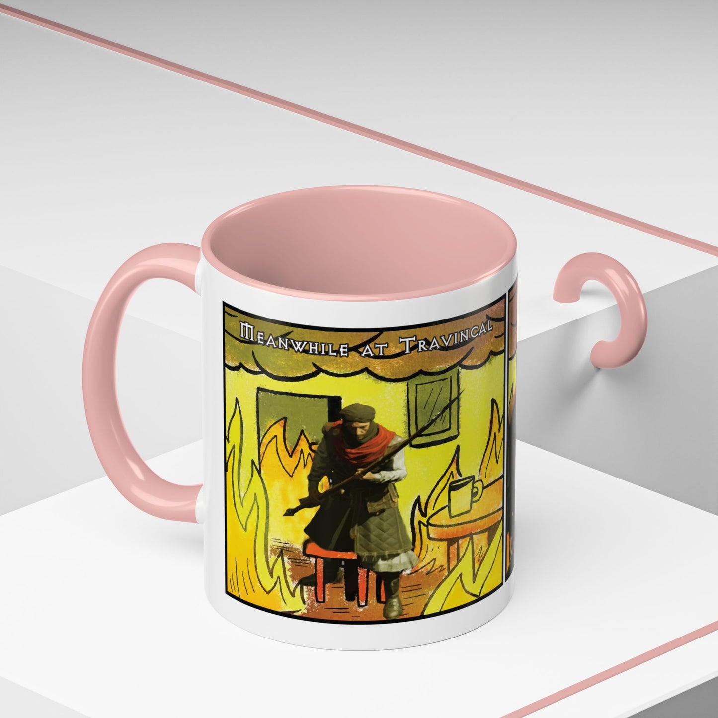 UK Product - "This is fine" Travincal 11oz Coffee Mug – For Diablo II Resurrected Players and Coffee Lovers