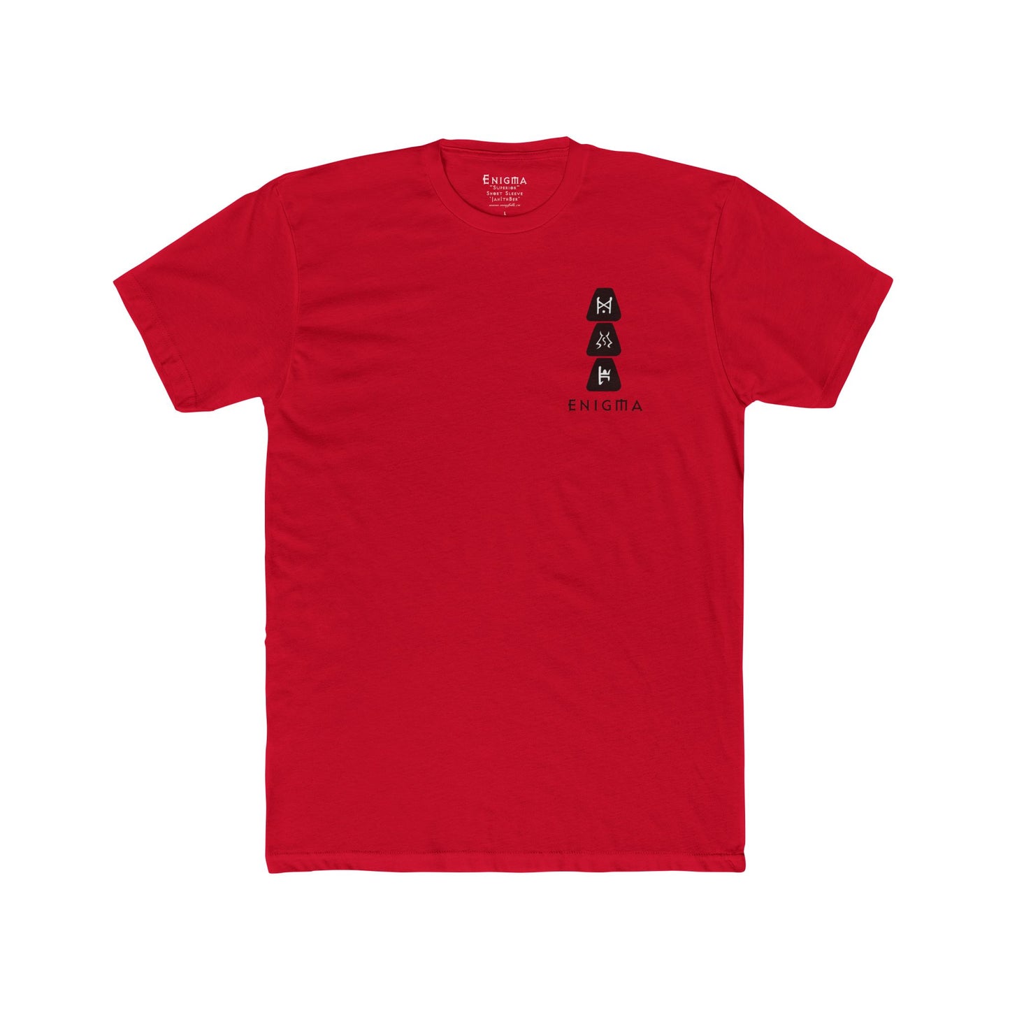 The Minimalist ENIGMA 'Jah Ith Ber' Runeword - Superior Cotton Next Level T-Shirt Base Color Variety Unisex Cotton Crew Tee