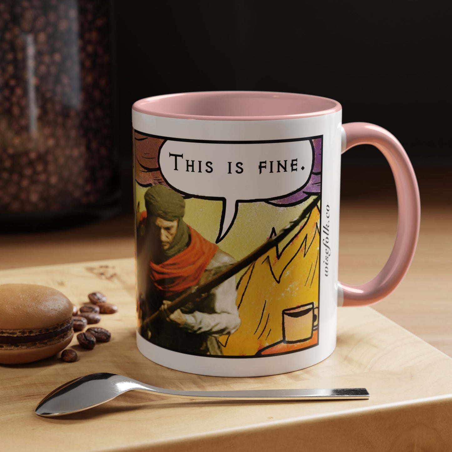 UK Product - "This is fine" Travincal 11oz Coffee Mug – For Diablo II Resurrected Players and Coffee Lovers