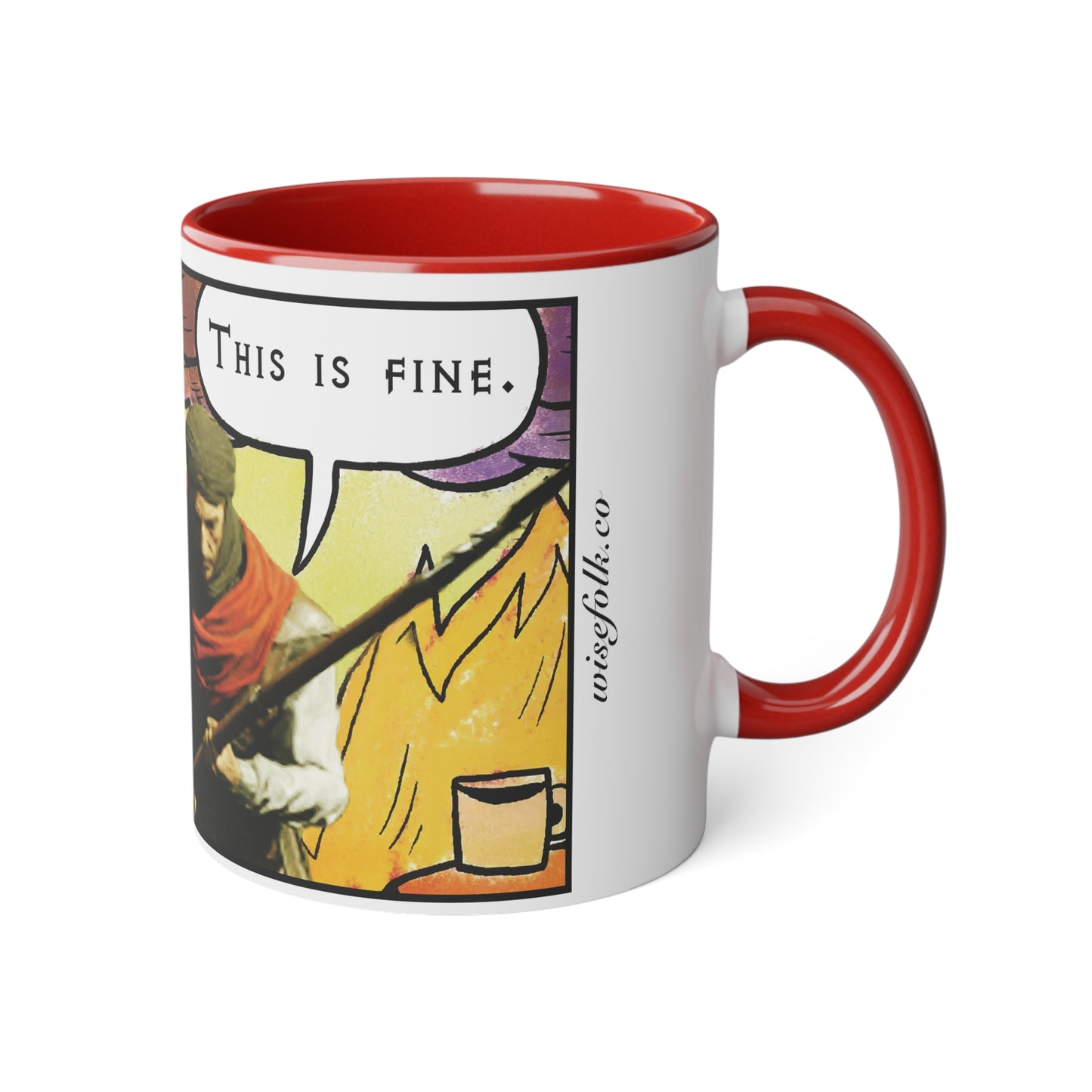 EU Product - "This is fine" Travincal 11oz Coffee Mug – For Diablo II Resurrected Players and Coffee Lovers