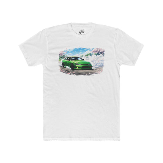 Green PeasTV S14 Drift Car Tee — 'Hot-Lap' Vintage Racer Graphic T-Shirt