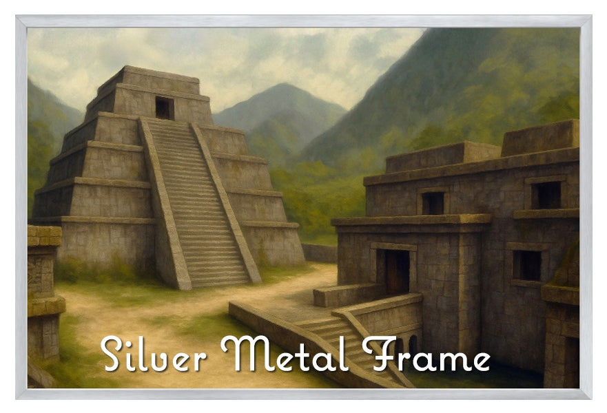 De_Aztec Bombsite B - Counter-Strike Art Digital Painting Poser Framed Wall Print