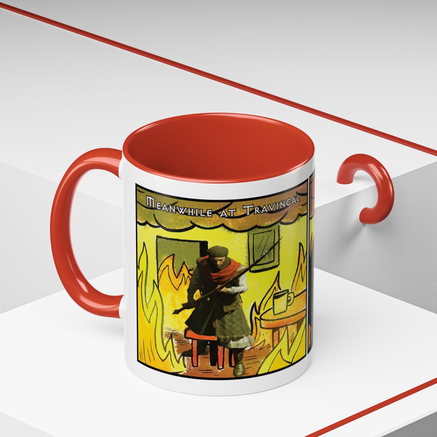 UK Product - "This is fine" Travincal 11oz Coffee Mug – For Diablo II Resurrected Players and Coffee Lovers