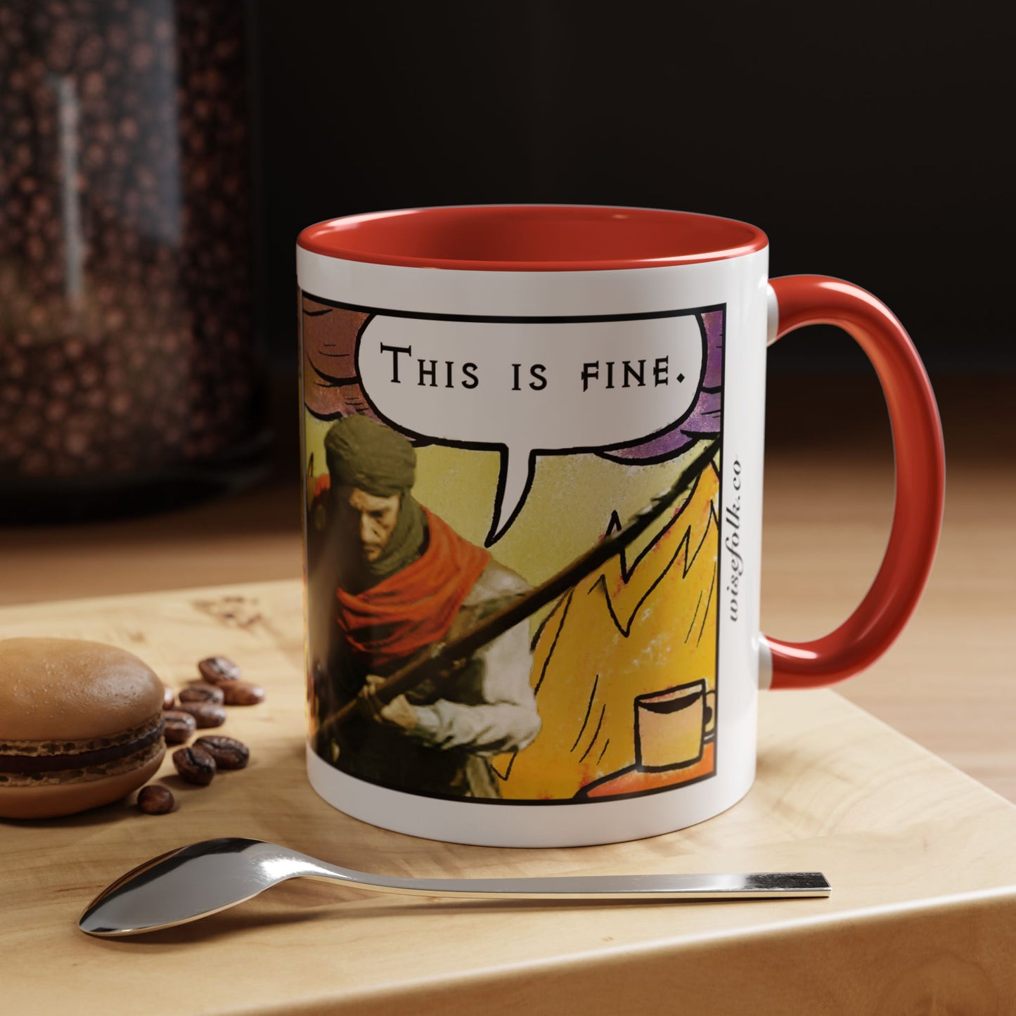 UK Product - "This is fine" Travincal 11oz Coffee Mug – For Diablo II Resurrected Players and Coffee Lovers