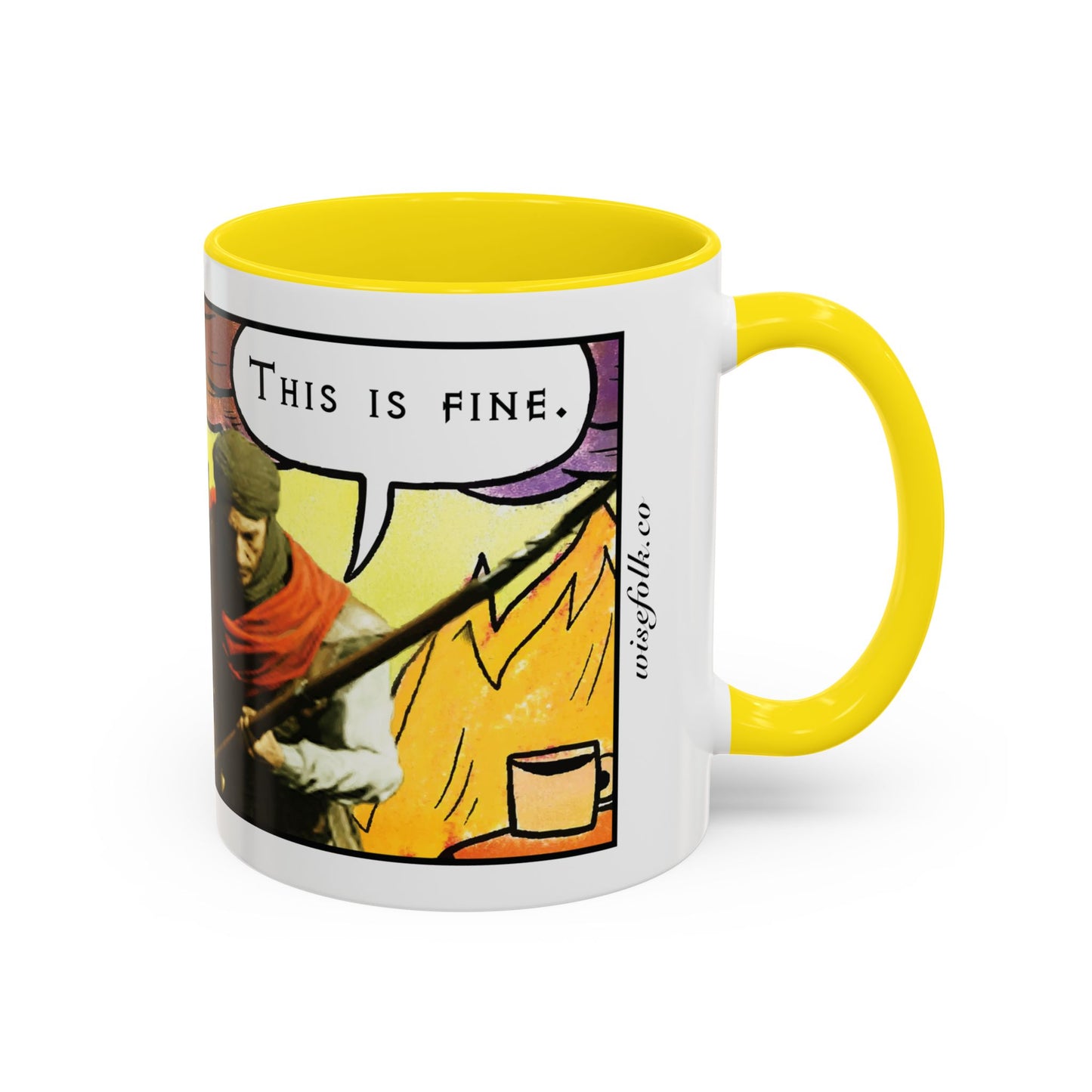 UK Product - "This is fine" Travincal 11oz Coffee Mug – For Diablo II Resurrected Players and Coffee Lovers