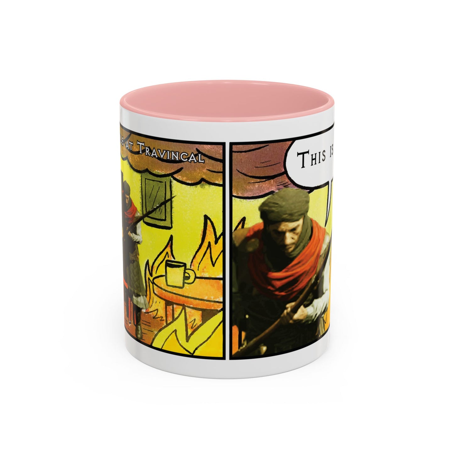 UK Product - "This is fine" Travincal 11oz Coffee Mug – For Diablo II Resurrected Players and Coffee Lovers