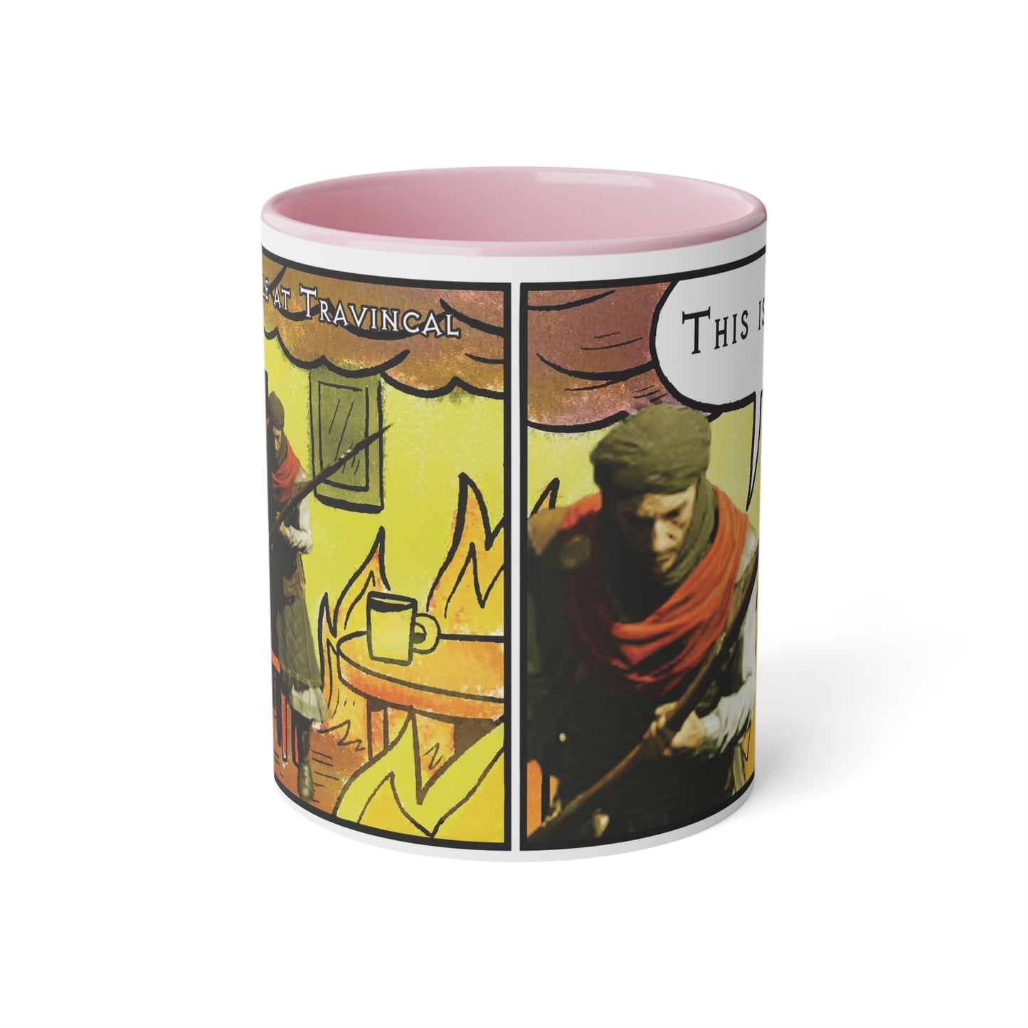 EU Product - "This is fine" Travincal 11oz Coffee Mug – For Diablo II Resurrected Players and Coffee Lovers
