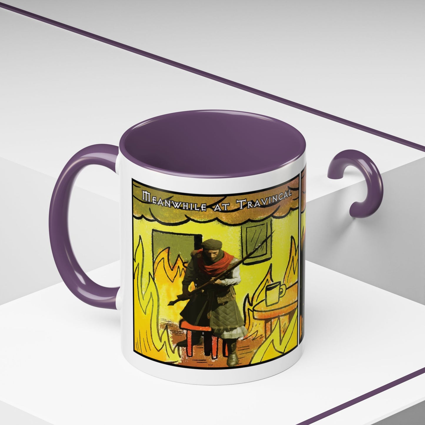 UK Product - "This is fine" Travincal 11oz Coffee Mug – For Diablo II Resurrected Players and Coffee Lovers