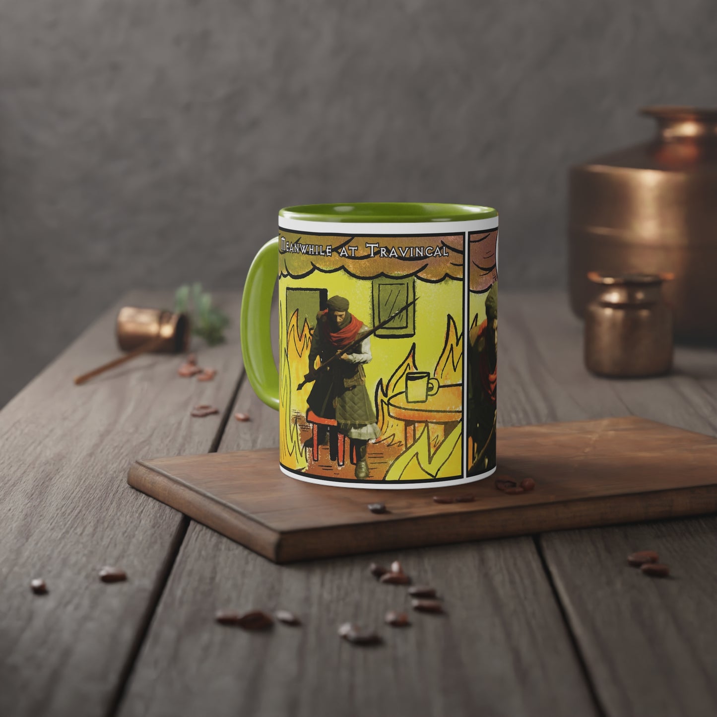 EU Product - "This is fine" Travincal 11oz Coffee Mug – For Diablo II Resurrected Players and Coffee Lovers