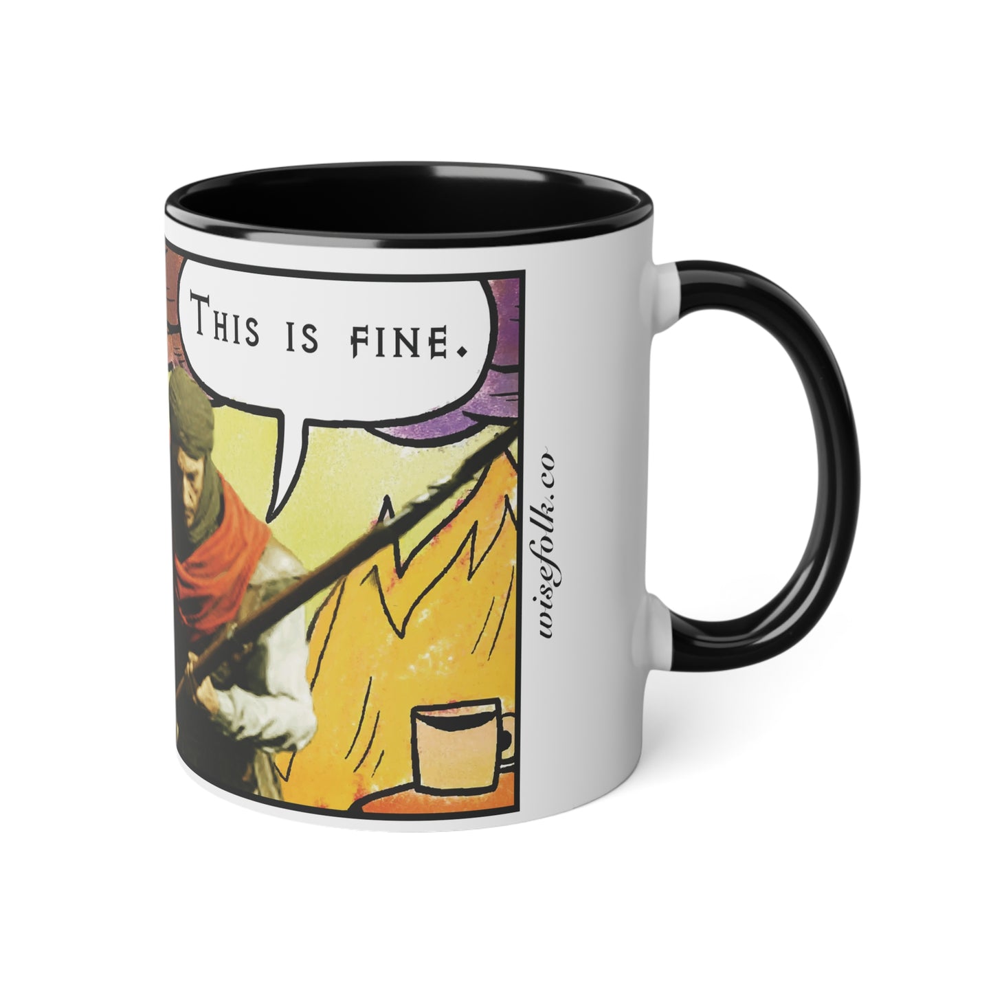 EU Product - "This is fine" Travincal 11oz Coffee Mug – For Diablo II Resurrected Players and Coffee Lovers