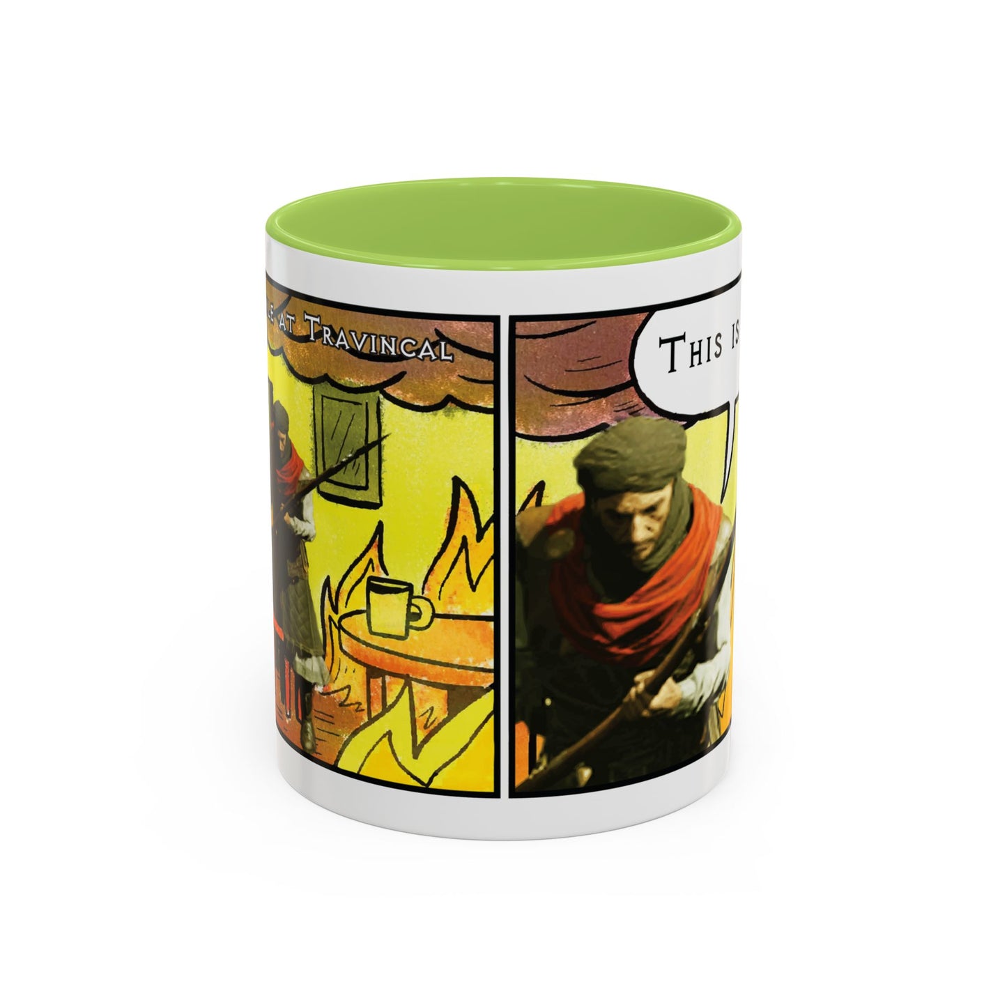 UK Product - "This is fine" Travincal 11oz Coffee Mug – For Diablo II Resurrected Players and Coffee Lovers