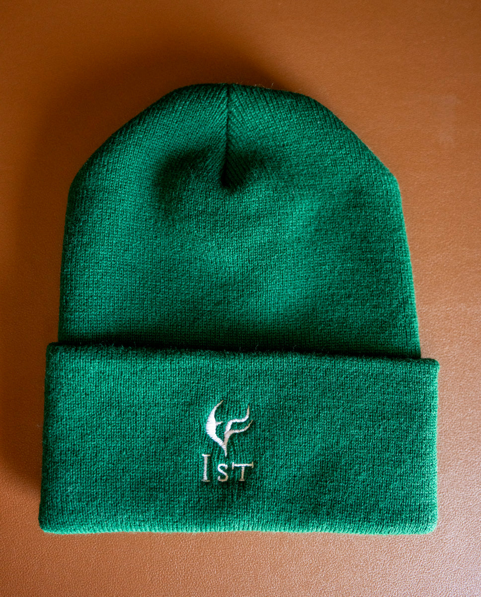 'Ist'ed HARLEQUIN CREST, Embroidered Unique Shako - Stylish Green Beanie for Every D2R Ladder Season