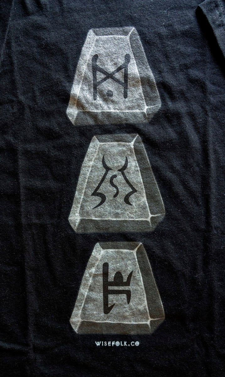 The ENIGMA 'Jah Ith Ber' Runeword - Big and Bold Runes, Superior Cotton Next Level T-Shirt Base