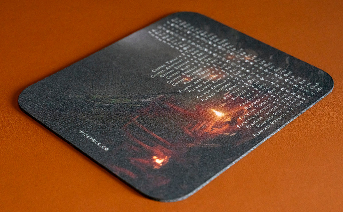 Diablo II Resurrected Horadric Cube Recipes Square Gamer Mouse Pad