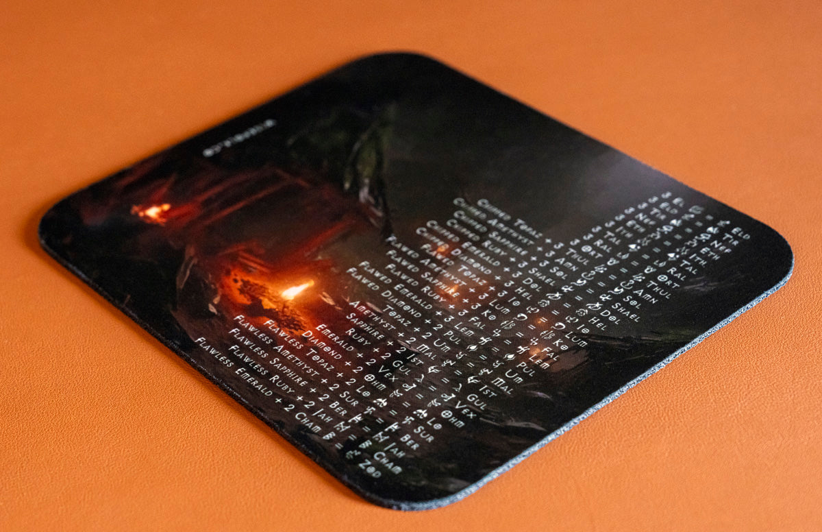 Diablo II Resurrected Horadric Cube Recipes Square Gamer Mouse Pad