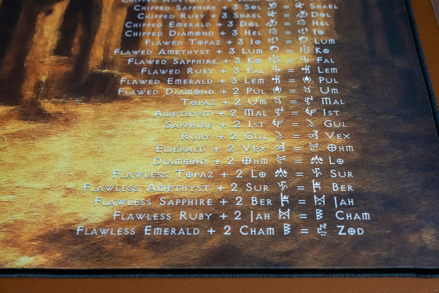 Diablo II Resurrected Horadric Cube Recipes Act 2 Desk Mat Gamer Mouse Pad Lut Gholein Sand City Painting Desk Mat, 3 Sizes, 12" x 18", 12" x 22", 16" x 32"