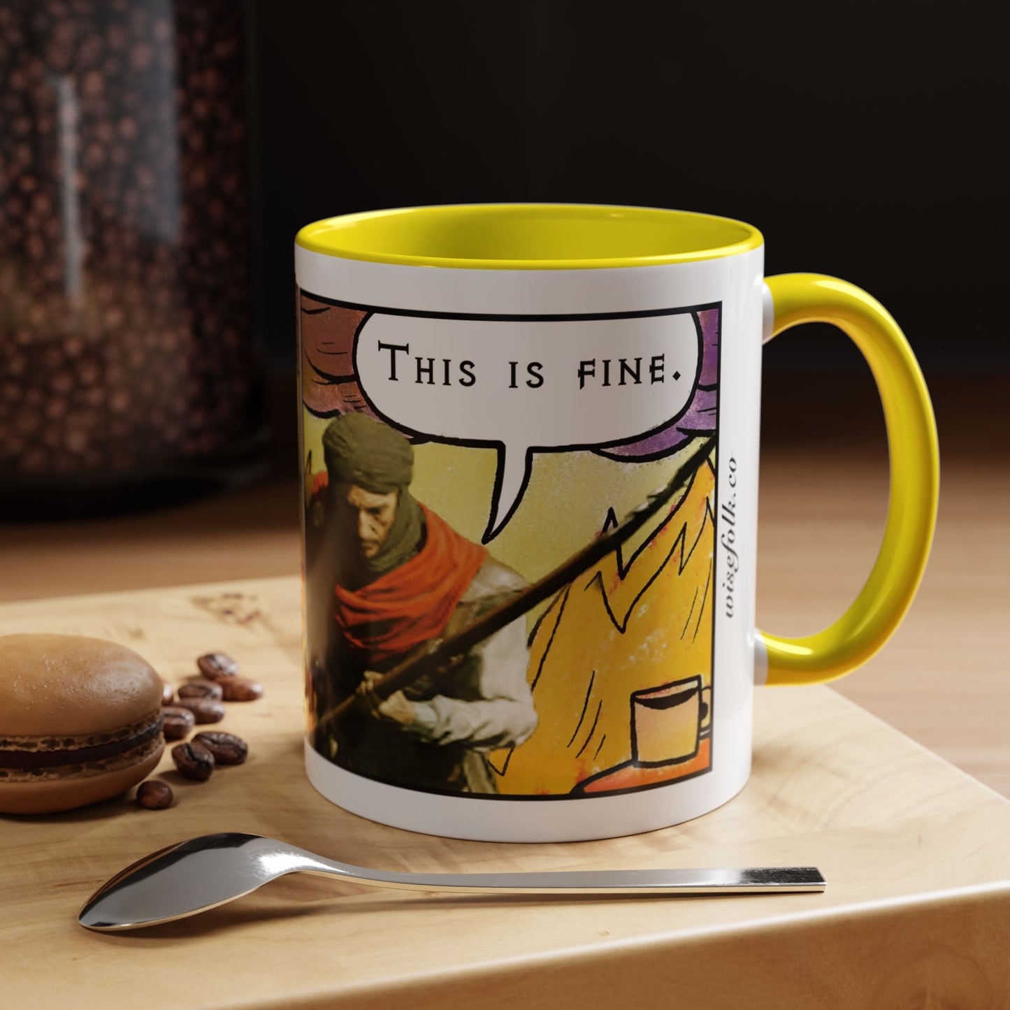 UK Product - "This is fine" Travincal 11oz Coffee Mug – For Diablo II Resurrected Players and Coffee Lovers