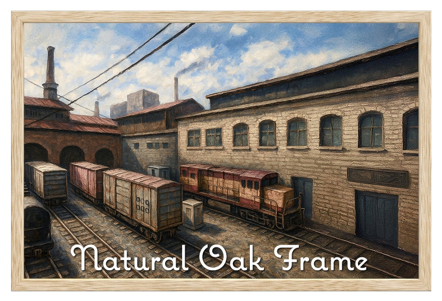 De_Train Bombsite A - Counter-Strike Art Digital Painting Poster Framed Wall Print