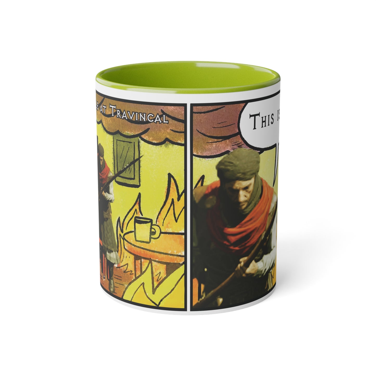 EU Product - "This is fine" Travincal 11oz Coffee Mug – For Diablo II Resurrected Players and Coffee Lovers