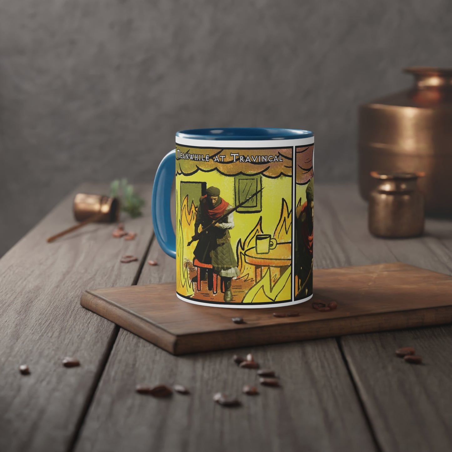 EU Product - "This is fine" Travincal 11oz Coffee Mug – For Diablo II Resurrected Players and Coffee Lovers