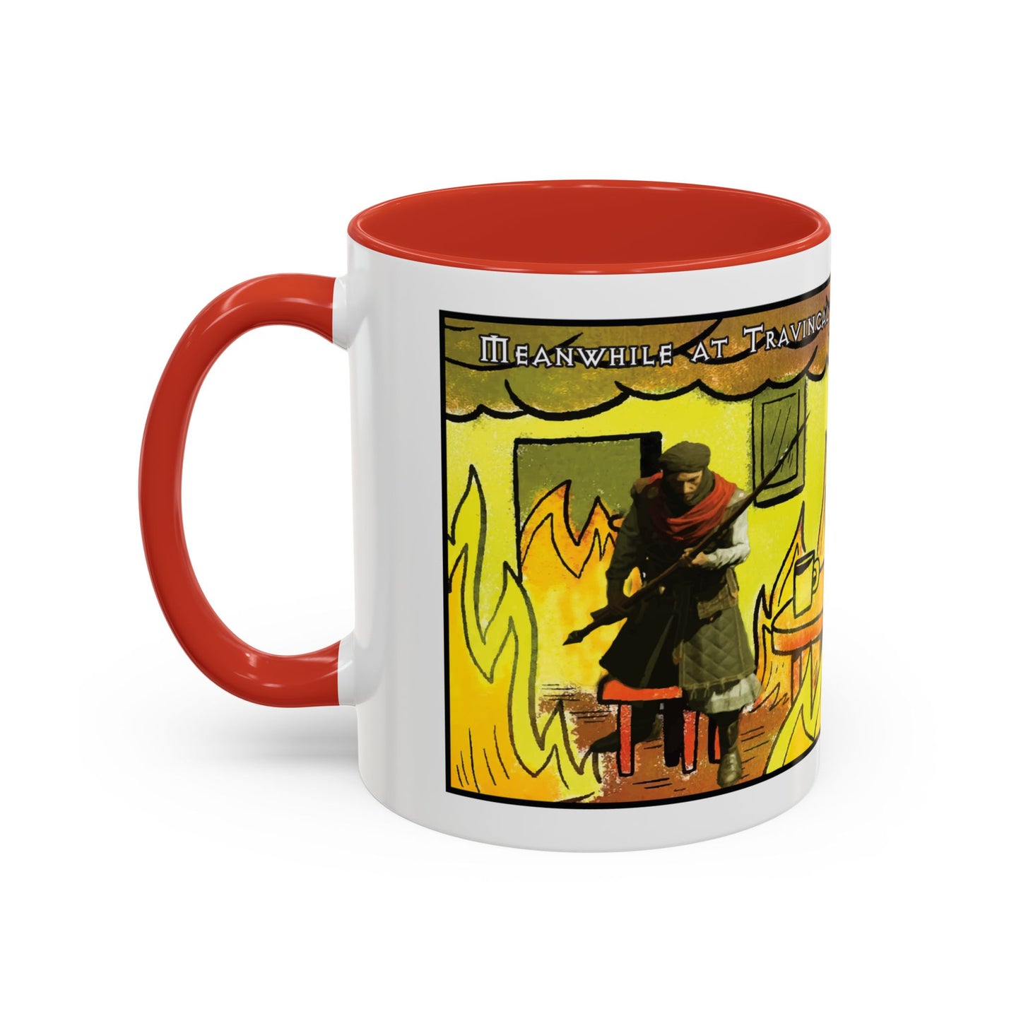 UK Product - "This is fine" Travincal 11oz Coffee Mug – For Diablo II Resurrected Players and Coffee Lovers