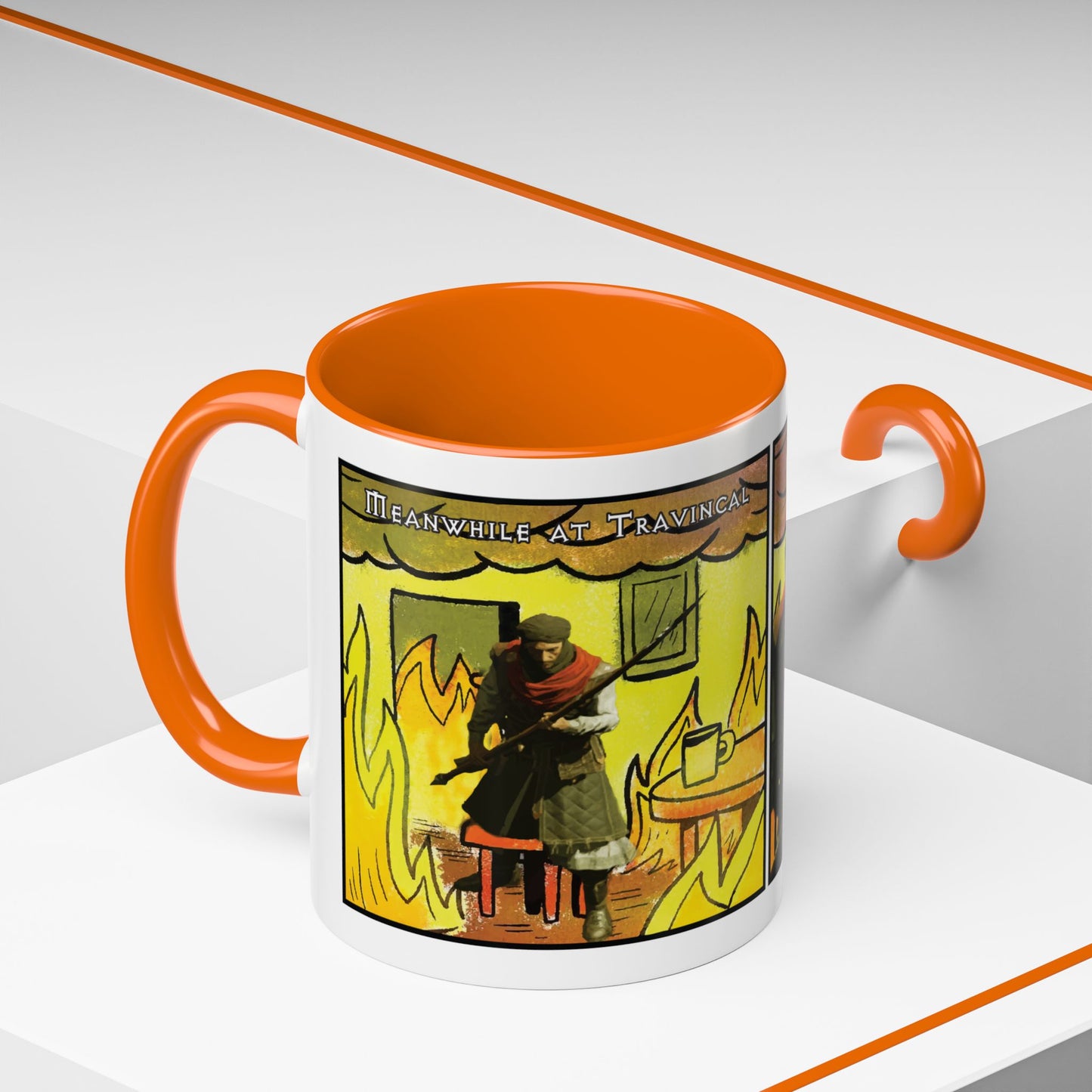 UK Product - "This is fine" Travincal 11oz Coffee Mug – For Diablo II Resurrected Players and Coffee Lovers