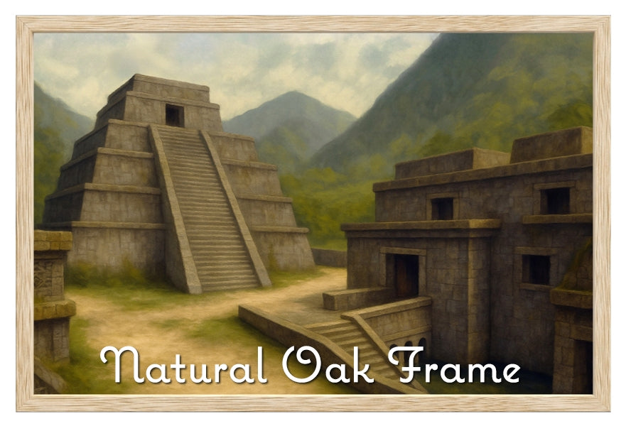 De_Aztec Bombsite B - Counter-Strike Art Digital Painting Poser Framed Wall Print