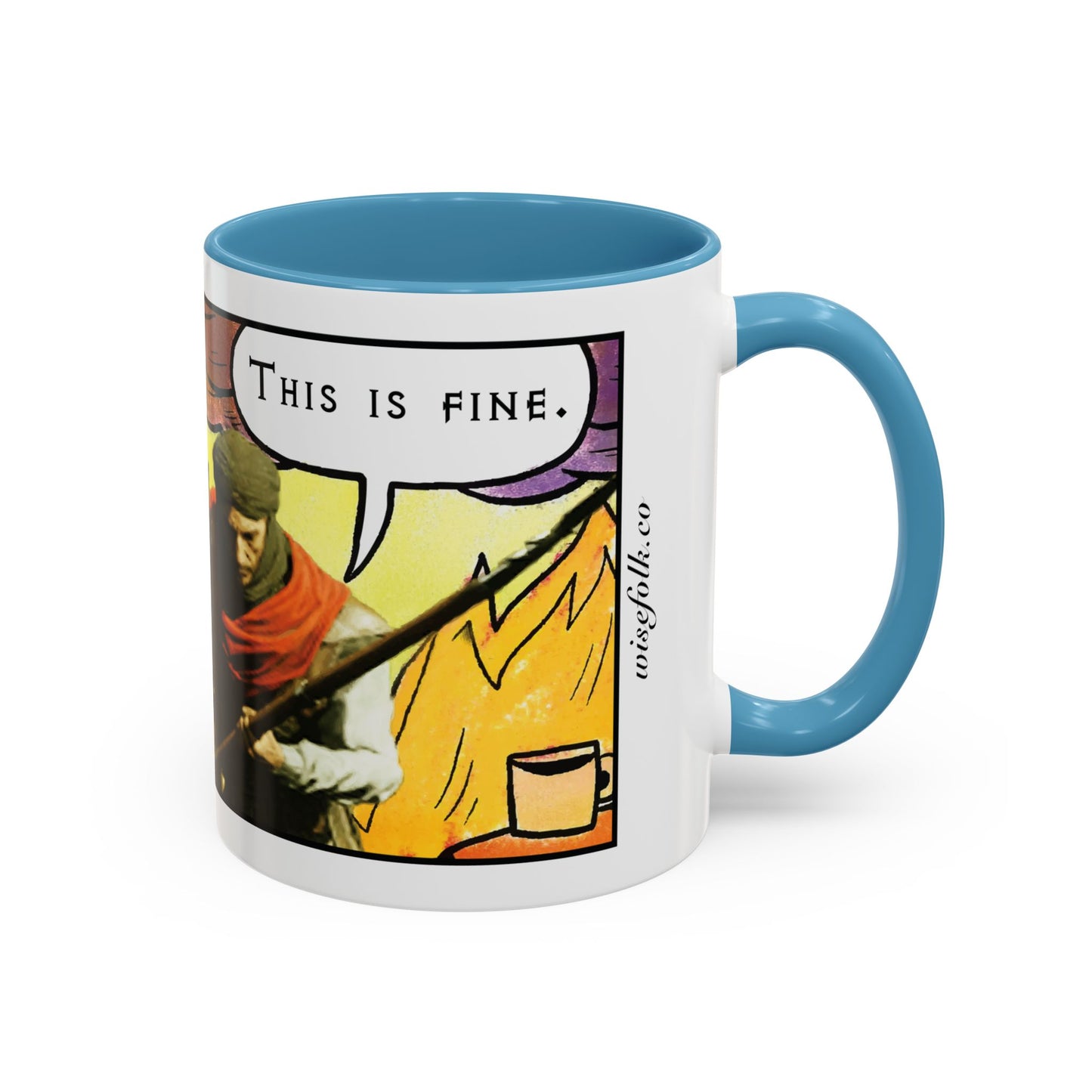 UK Product - "This is fine" Travincal 11oz Coffee Mug – For Diablo II Resurrected Players and Coffee Lovers