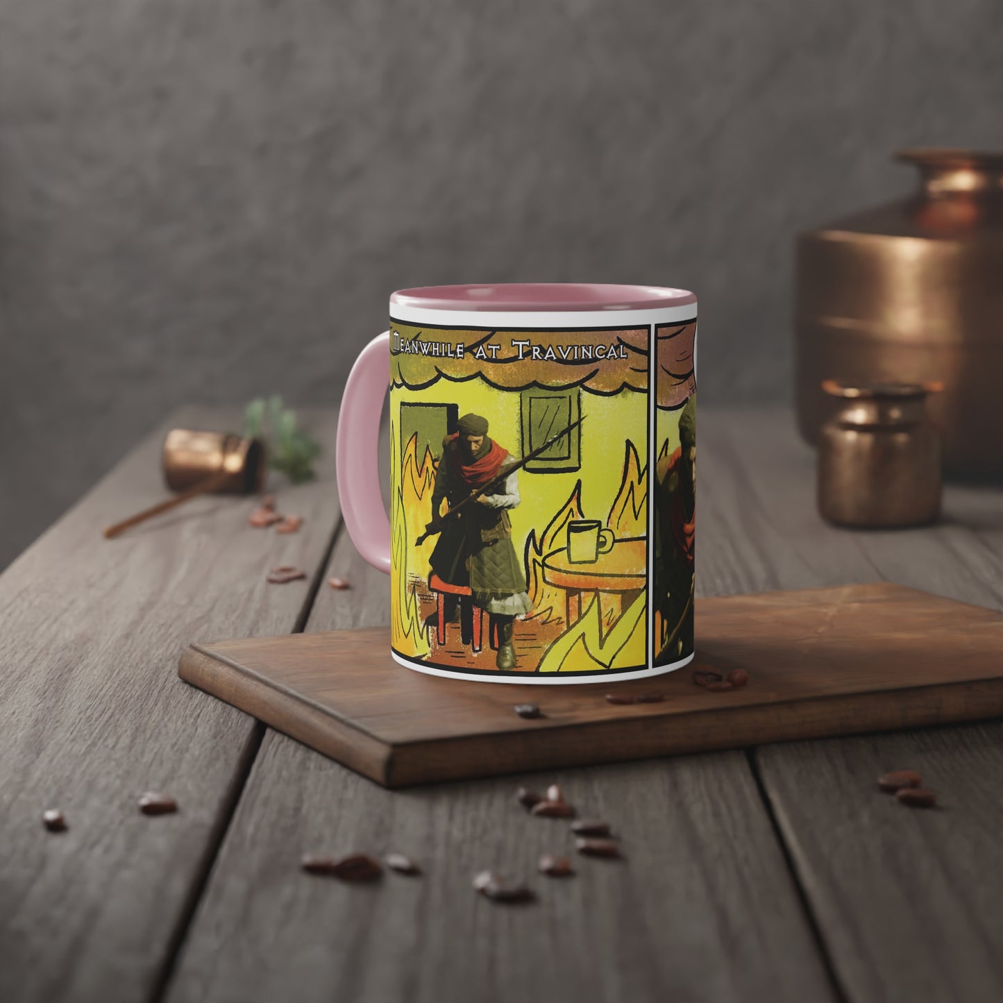 EU Product - "This is fine" Travincal 11oz Coffee Mug – For Diablo II Resurrected Players and Coffee Lovers