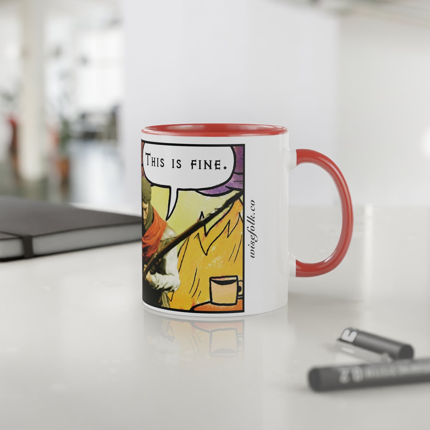 EU Product - "This is fine" Travincal 11oz Coffee Mug – For Diablo II Resurrected Players and Coffee Lovers