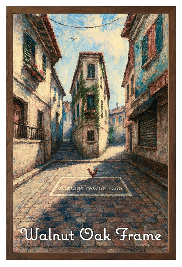 Cs_Italy CT Spawn Site - Counter-Strike Art Digital Painting Poster Framed Wall Print