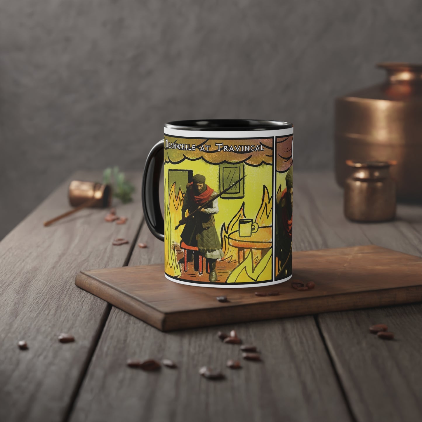 EU Product - "This is fine" Travincal 11oz Coffee Mug – For Diablo II Resurrected Players and Coffee Lovers