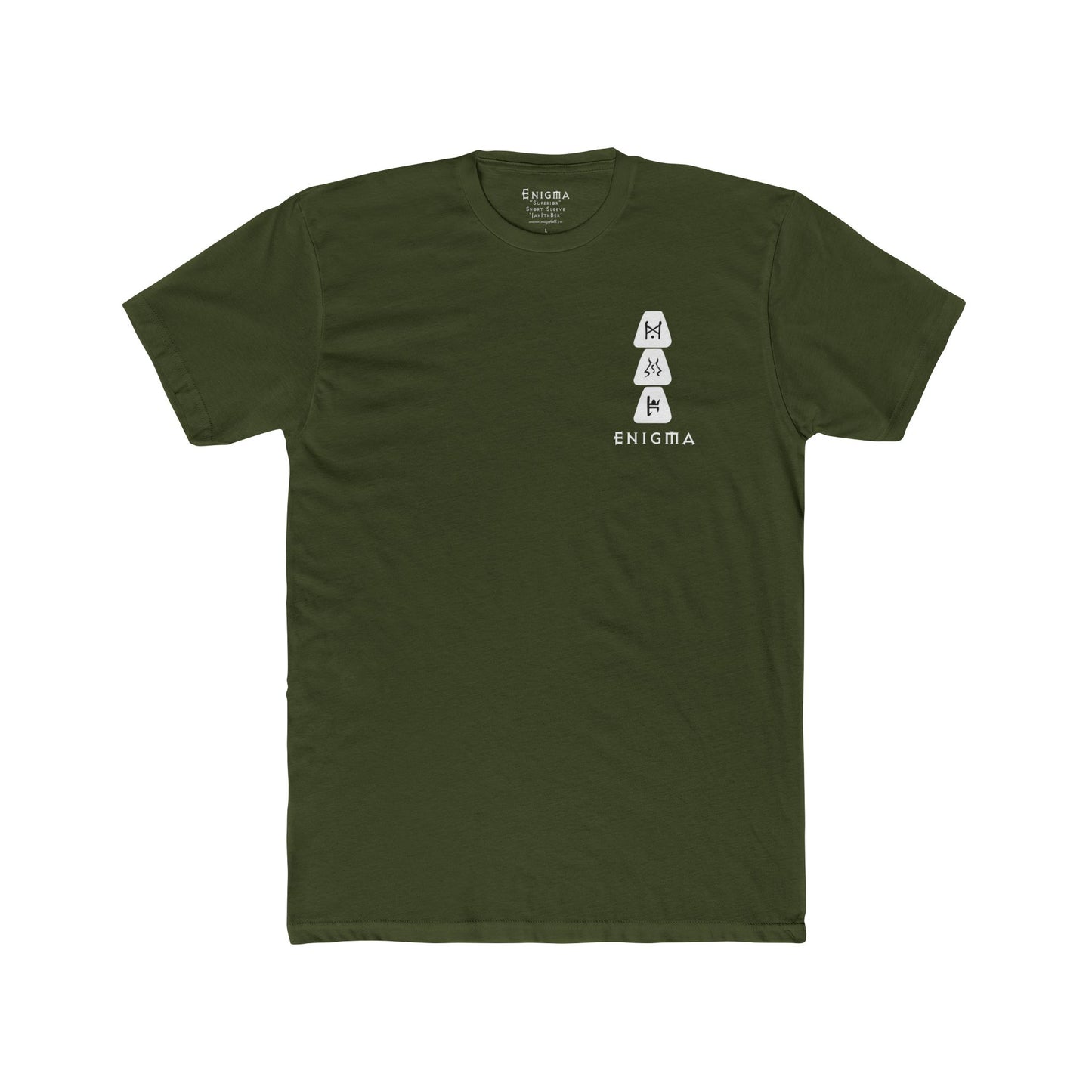The Minimalist ENIGMA 'Jah Ith Ber' Runeword - Superior Cotton Next Level T-Shirt Base Color Variety Unisex Cotton Crew Tee