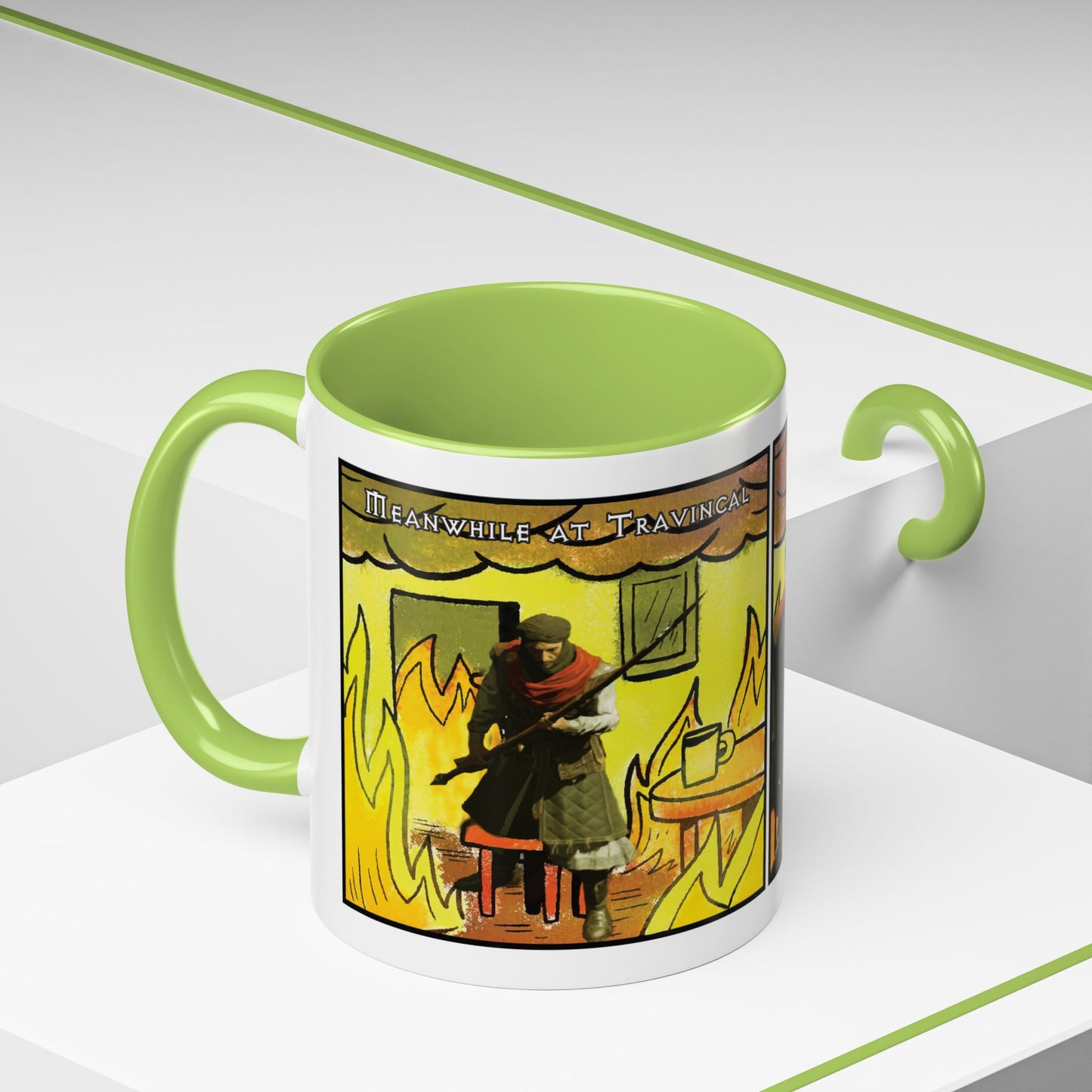 UK Product - "This is fine" Travincal 11oz Coffee Mug – For Diablo II Resurrected Players and Coffee Lovers