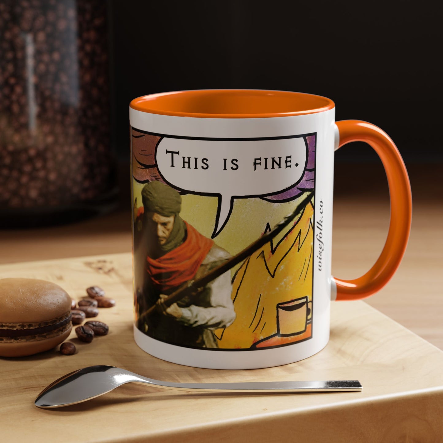 UK Product - "This is fine" Travincal 11oz Coffee Mug – For Diablo II Resurrected Players and Coffee Lovers