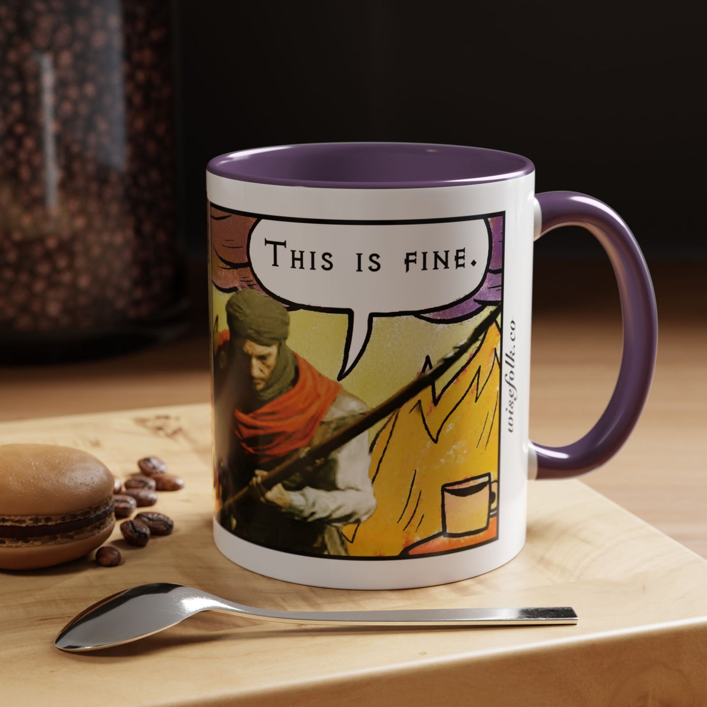 UK Product - "This is fine" Travincal 11oz Coffee Mug – For Diablo II Resurrected Players and Coffee Lovers