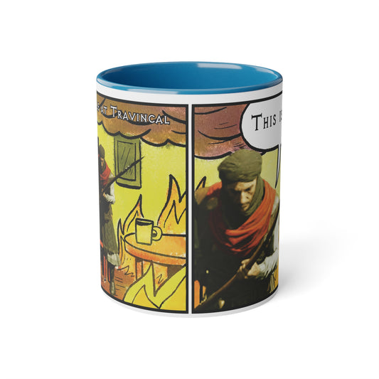 EU Product - "This is fine" Travincal 11oz Coffee Mug – For Diablo II Resurrected Players and Coffee Lovers