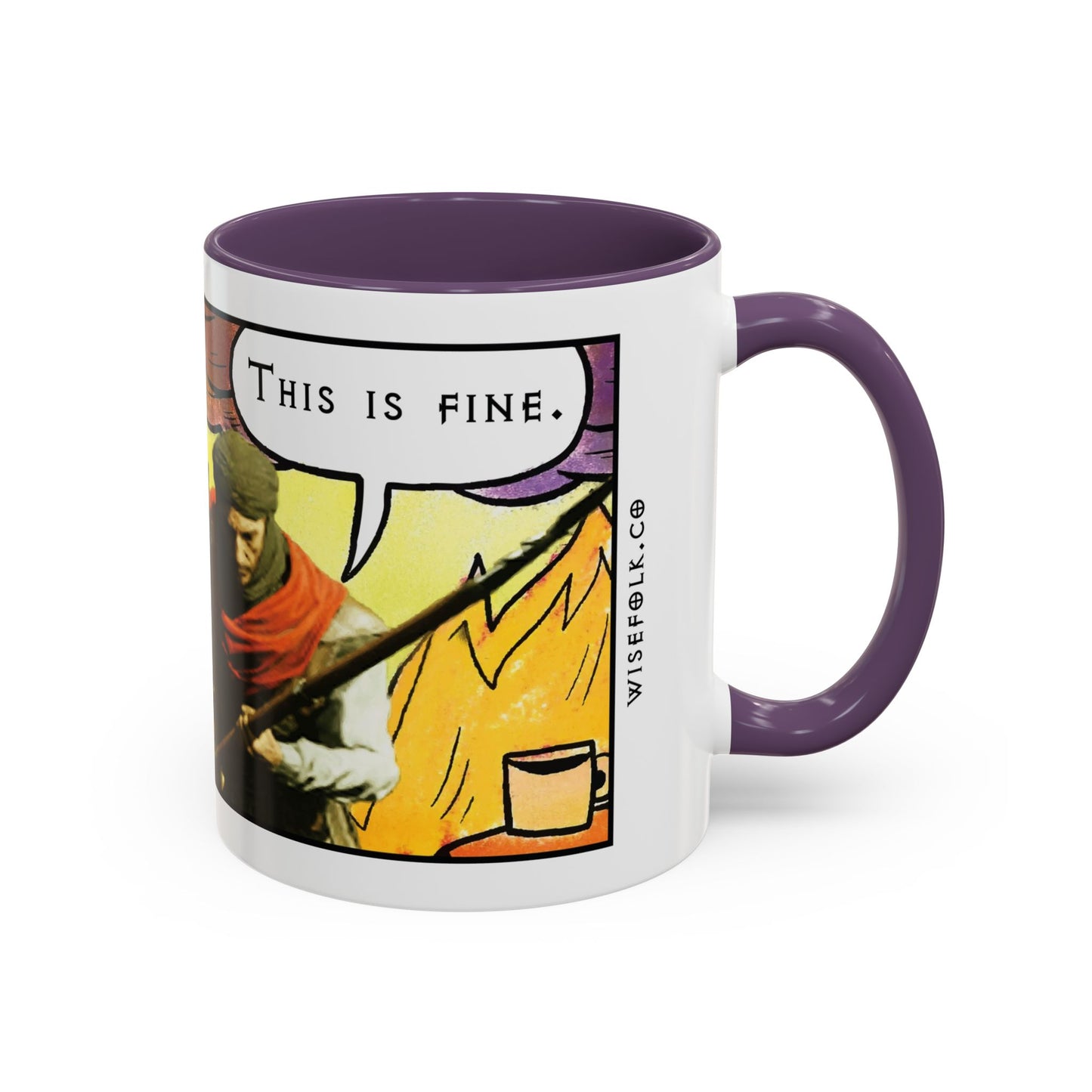 "This is fine" Travincal Mercenary 11oz and 15oz Coffee Mug – For Diablo II Resurrected Players and Coffee Lovers