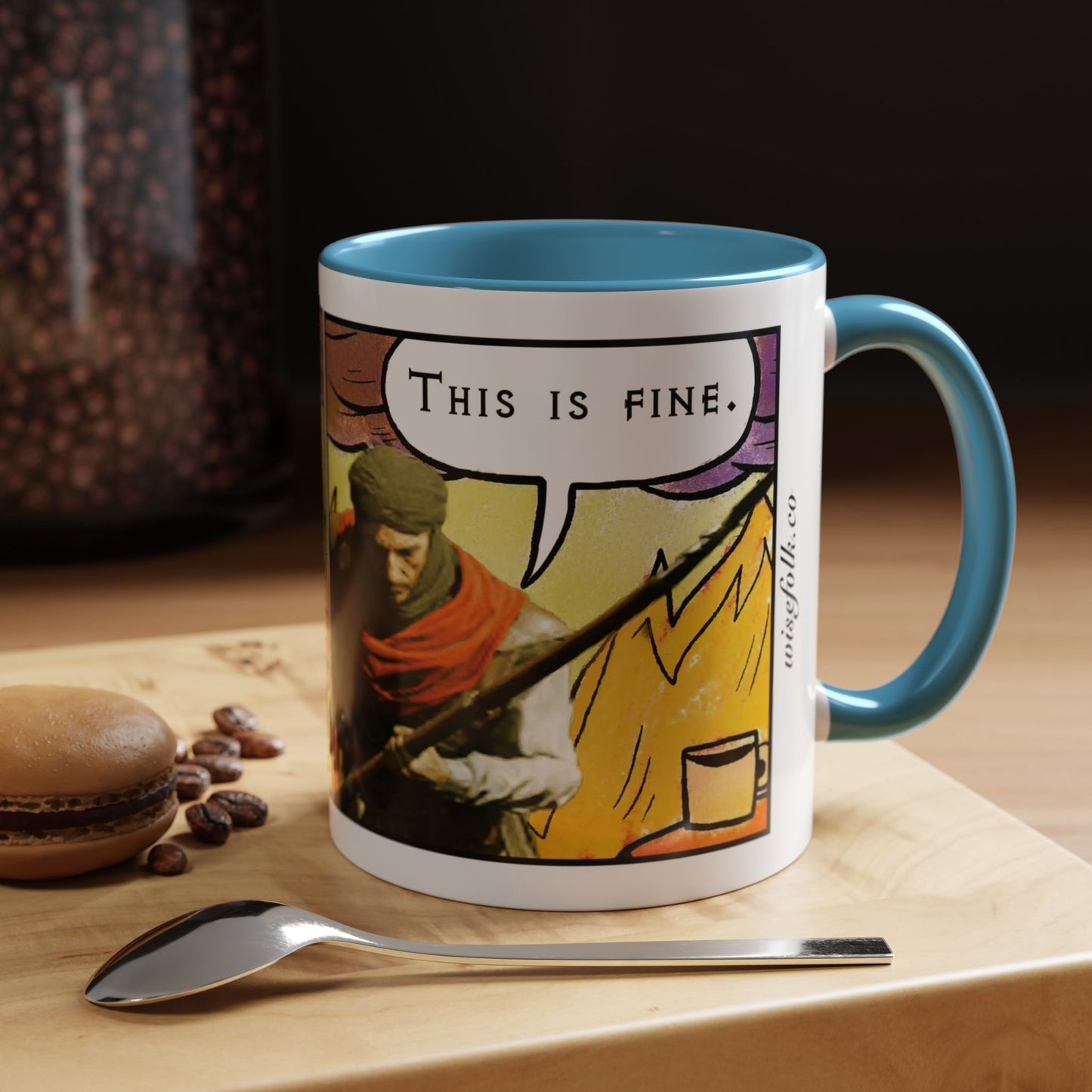 UK Product - "This is fine" Travincal 11oz Coffee Mug – For Diablo II Resurrected Players and Coffee Lovers