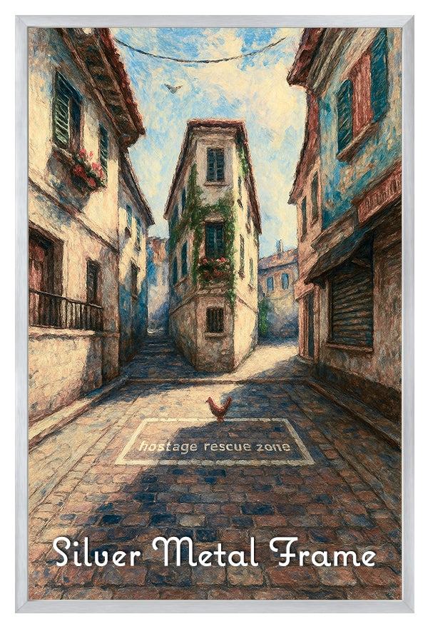 Cs_Italy CT Spawn Site - Counter-Strike Art Digital Painting Poster Framed Wall Print