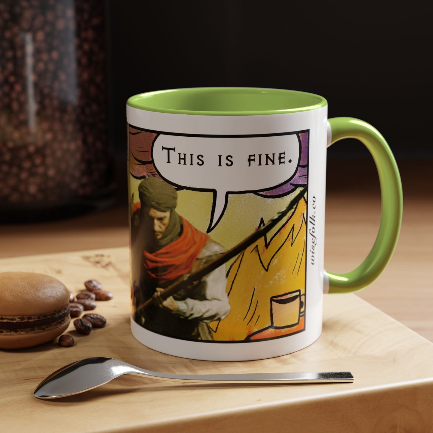 UK Product - "This is fine" Travincal 11oz Coffee Mug – For Diablo II Resurrected Players and Coffee Lovers
