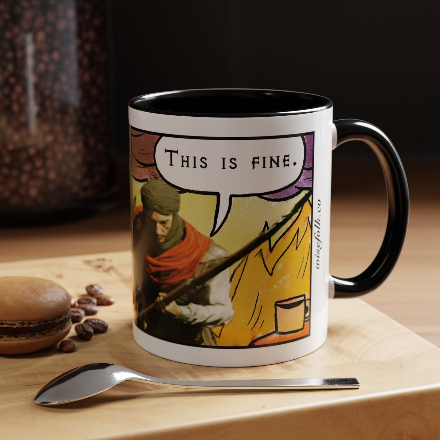 UK Product - "This is fine" Travincal 11oz Coffee Mug – For Diablo II Resurrected Players and Coffee Lovers